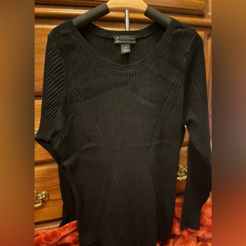 Lane Bryant Black Crew Neck Sweater